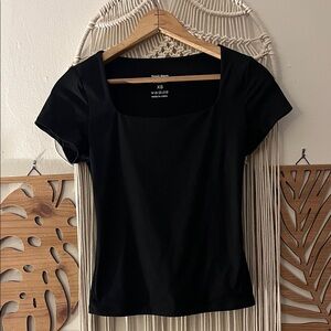 Black T Shirt Short Sleeve Top XS